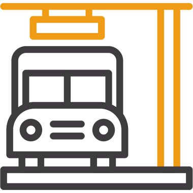 tren simgesi vektör illüstrasyonu