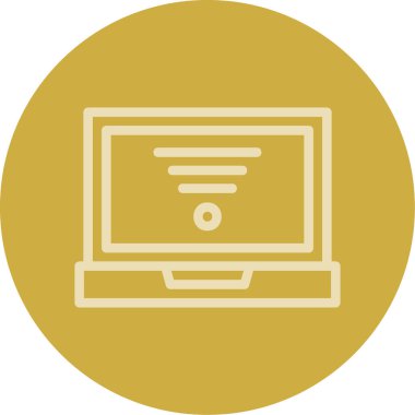 bilgisayar vektör simgesi modern basit illüstrasyon