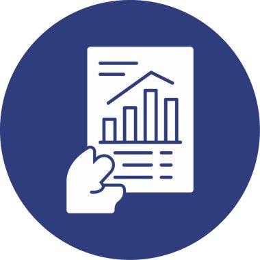 iş raporu ikon vektör illüstrasyonu