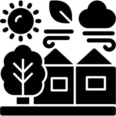 iklim ısınma ikonu