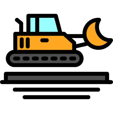 Bir traktör simgesinin vektör illüstrasyonu