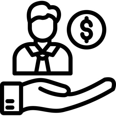 Para için. Web simgesi basit illüstrasyon