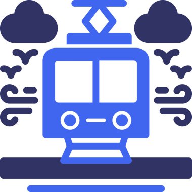 Tren ikonu. Web için basit tren vektör simgeleri çizimi