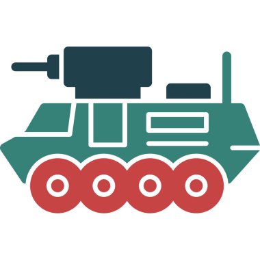 Tank ikonu vektör illüstrasyonu