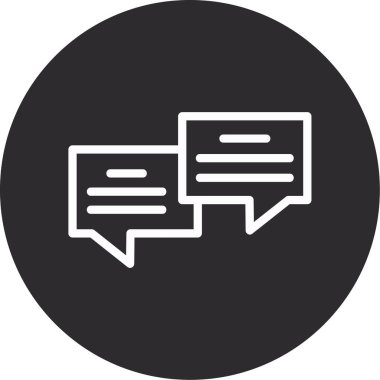 Sohbet simgesi vektör illüstrasyonu