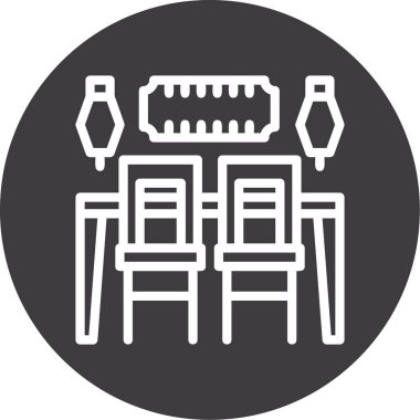 sandalye ikon vektör illüstrasyonu