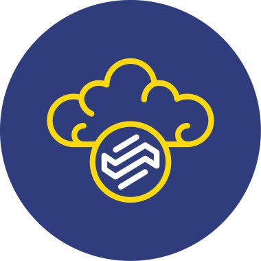 Bulut. Web simgesi basit illüstrasyon