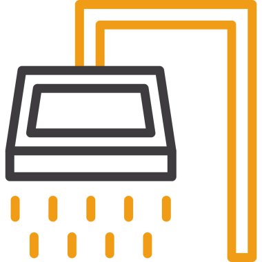 Bilgisayar klavye vektör simgesi doldurulmuş dış hat biçimi