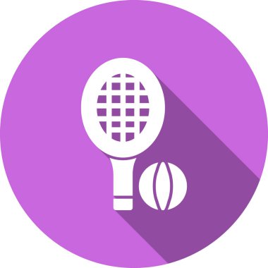 Tenis ikonunun vektör illüstrasyonu