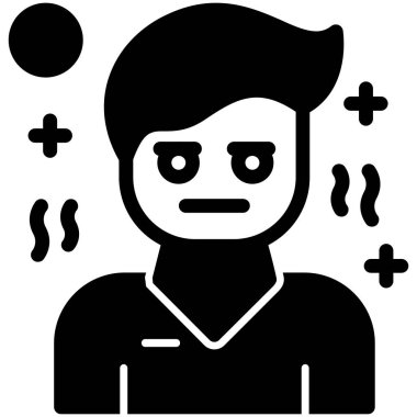 Başı ağrıyan üzgün adam