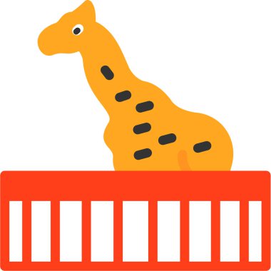 zürafa simgesi. Vektör çizim.