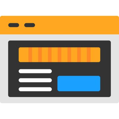 Web sitesi simgesi, vektör illüstrasyonu