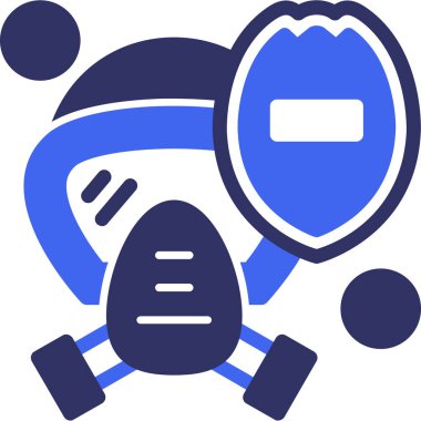 Miğfer ağ simgesi basit illüstrasyon