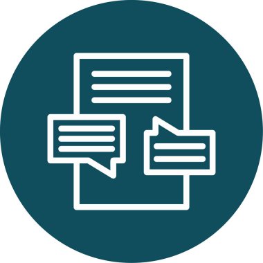 Sohbet simgesinin vektör illüstrasyonu