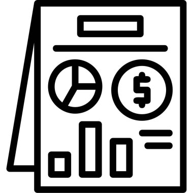 para ve iş vektör çizgisi simgeleri