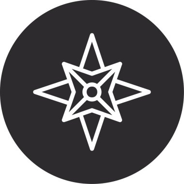 Pusula. Web simgesi basit illüstrasyon