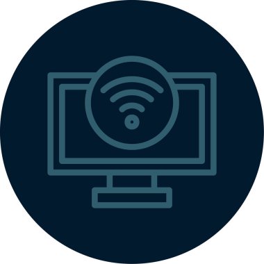 Bilgisayar Simgesi Soyut Arkaplanda İzole Edildi