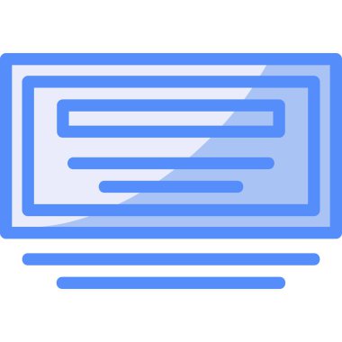 Bilgisayar ekranı. Web simgesi basit illüstrasyon