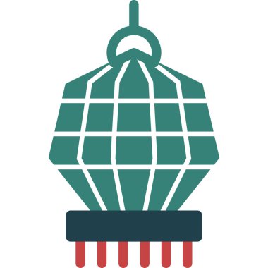 Noel feneri ikonu. vektör illüstrasyonu