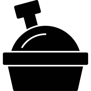 Gıda ve içecek Web ikonu vektör illüstrasyonu