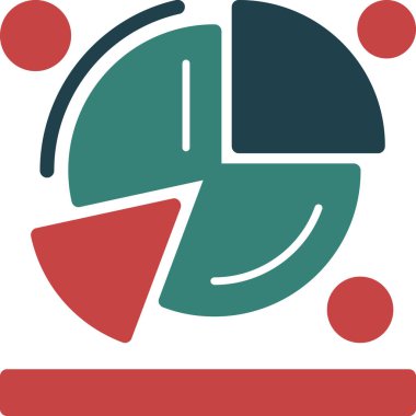 Pasta çizelgesi. Web simgesi vektör illüstrasyonu