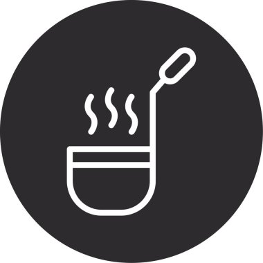 Pişirme Vektörü Kabartma Simgesi Tasarımı