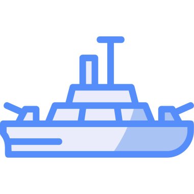 Gemi. Web simgesi basit illüstrasyon