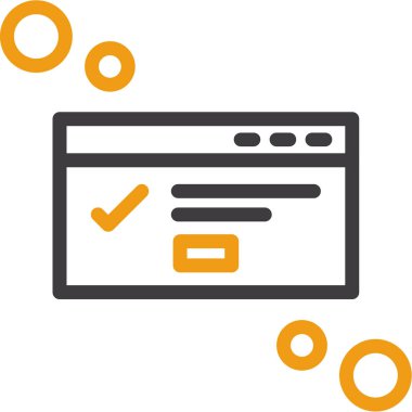 Ağ simgesi. Kontrol listesinin basit illüstrasyonu