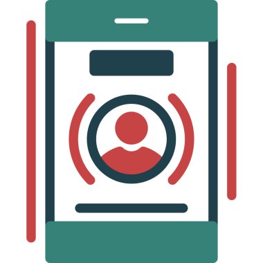 Mobil pazarlama renkli vektör simgesi