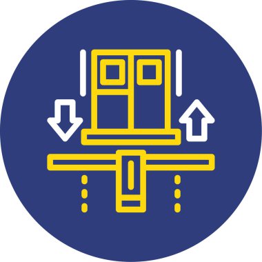 Bir kamyon simgesinin vektör çizimi