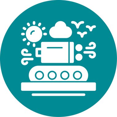 Bir robot simgesinin vektör illüstrasyonu