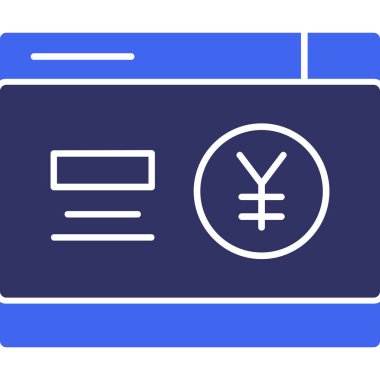 Bir kredi kartının paralı vektör çizimi