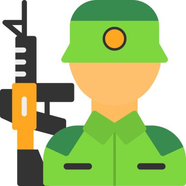 asker simgesi vektör illüstrasyonu