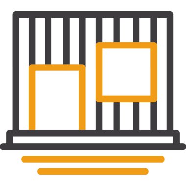 Hapishane vektör ikonu. İllüstrasyon tasarımı. Grafikle izole