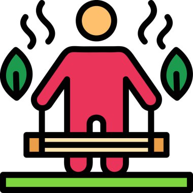 Yedek kulübesi Web simgesi basit illüstrasyon