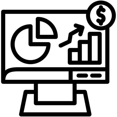 analitik iş grafiği simgesi ana hat biçiminde