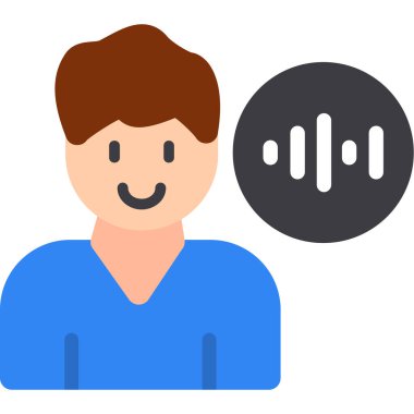 Müşteri çağırma ikonu. düz renk vektör çizimi.