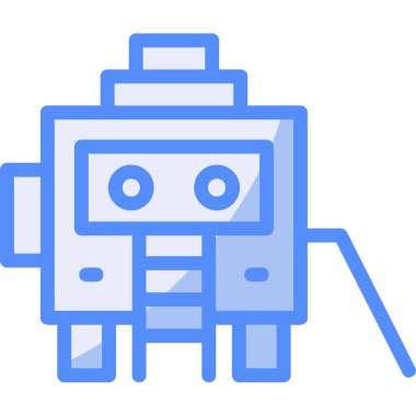 robot. Web simgesi basit illüstrasyon