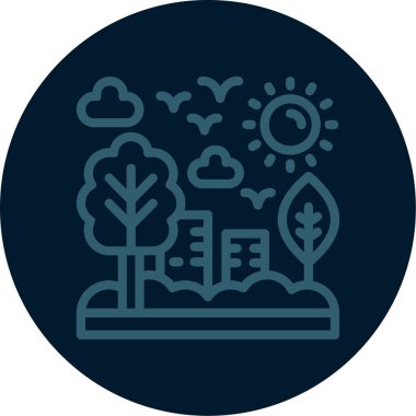 Bir ağaç simgesinin vektör illüstrasyonu