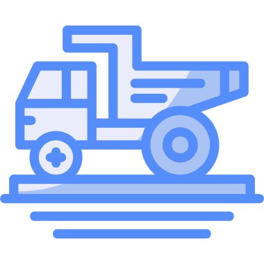 Traktör. Web simgesi basit illüstrasyon