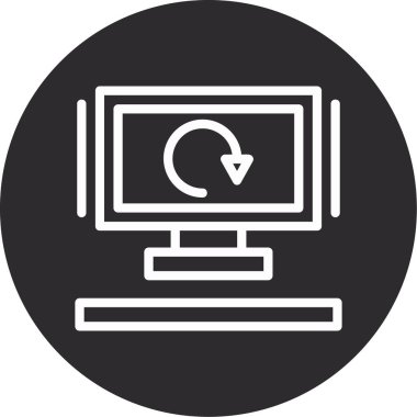 Dizüstü bilgisayar simgesi vektör çizimi