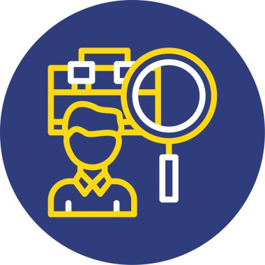 Bir büyüteç simgesinin vektör çizimi