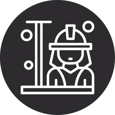 Kasklı bir adamın vektör çizimi