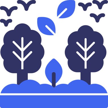 Ağaç simgesinin vektör illüstrasyonu