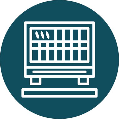 Ofisin vektör illüstrasyonu ve eksik simge