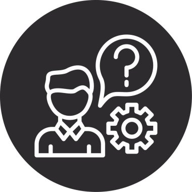 Müşteri hizmeti simgesi, vektör illüstrasyonu