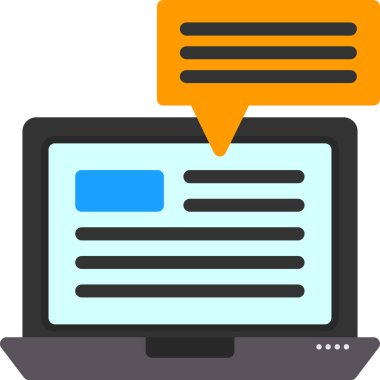 Konuş. Web simgesi vektör illüstrasyonu