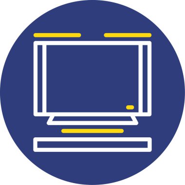 Dizüstü bilgisayar simgesinin vektör çizimi