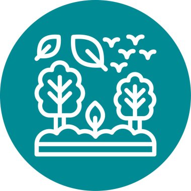 Bir ağaç simgesinin vektör illüstrasyonu