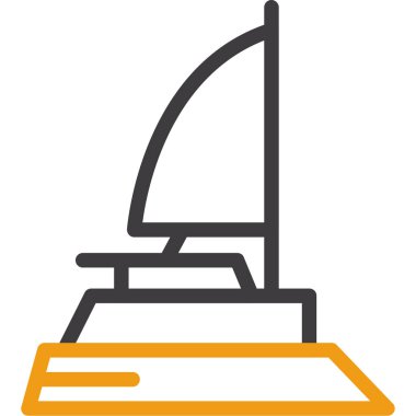 Katamaran İki Renk, Vektör İllüstrasyonu